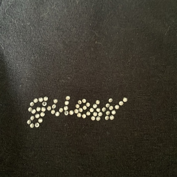 GUESS JEANS Y2K Black Zippered Hooded Jacket sweatshirt Size Medium White Stripe - Picture 8 of 11